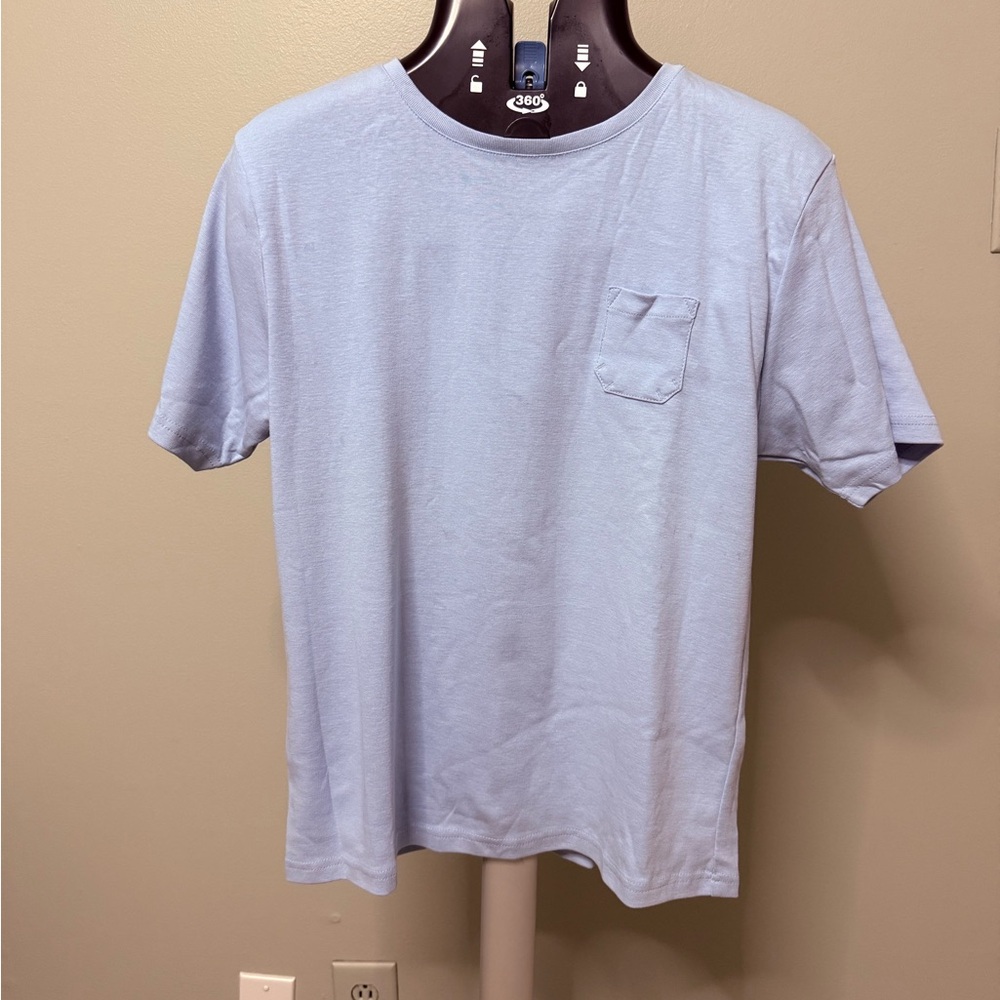 Blue Short Sleeve Crew Neck Tee